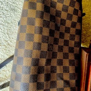 Vintage Authentic Medium size Louis Vuitton Brown Leather Damien Ebene